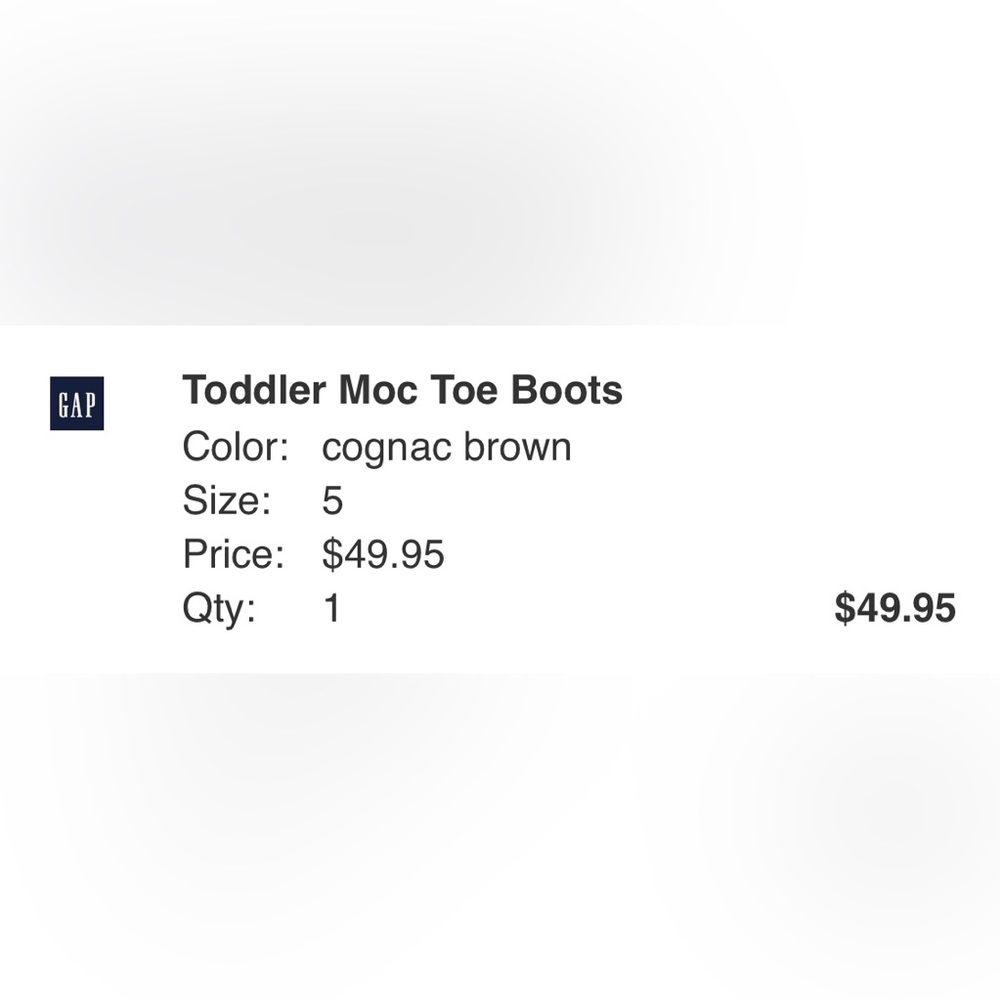 Toddler Moc Toe Boots, Cognac, Size 5 - Picture 11 of 11